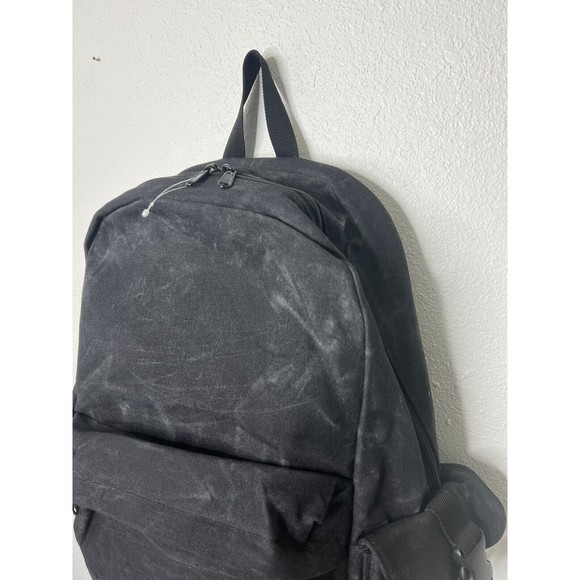American Eagle Outfitters Black Waxed Canvas Backpack with Padded Straps NWOT - Picture 4 of 8